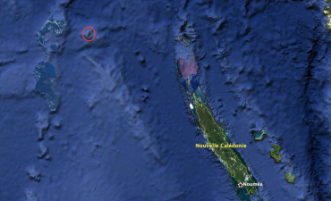 On Google Earth, Sandy Island appears like an important black spot © Google Earth