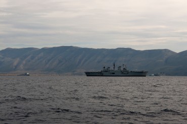 3 english warships at the anchor in Albanian Waters, near Orikum © Philippe Henry / OCEAN71 Magazine