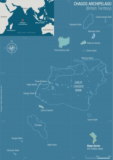 Map of the Chagos Archipelago © Rodolphe Melisson / OCEAN71 Magazine