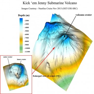 The Kick'em Jenny in 3D © Ocean Explorer Trust