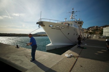 The brand new boat of exploration of the DRASSM, the "André Malraux" © Francis Le Guen / OCEAN71 Magazine