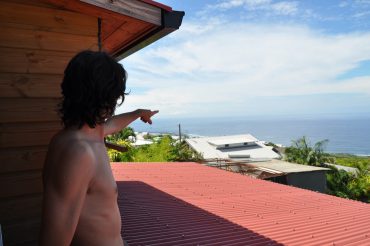 From his house, Vincent Zerbone has a breath-taking view of the sea and several surf spots that are all forbidden today. It’s a daily torture for the 40-year-old surfer © Andy Guinand / OCEAN71 Magazine